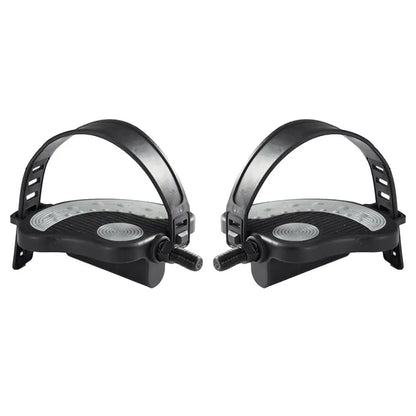 Exercise Bike Pedals 9/16 Universal Bike Pedal With Straps Spin Exercise Bike Pedal Non-Slip For Leg Exercise Desk Pedal Bike