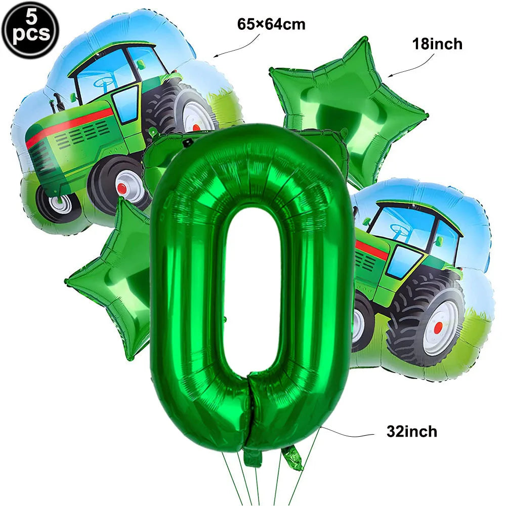 Tractor Party Paper Plates Cups Napkins Banner Tractor Birthday Party Supplies Tractor Themed Party Decor for Party Farm Party