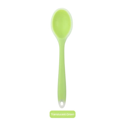Silicone Spoon Integrated Rice Spoon Multicolor Silica Gel Salad Spoon Cake Baking Spoon Kitchen Cooking Spoon Kitchen Tools