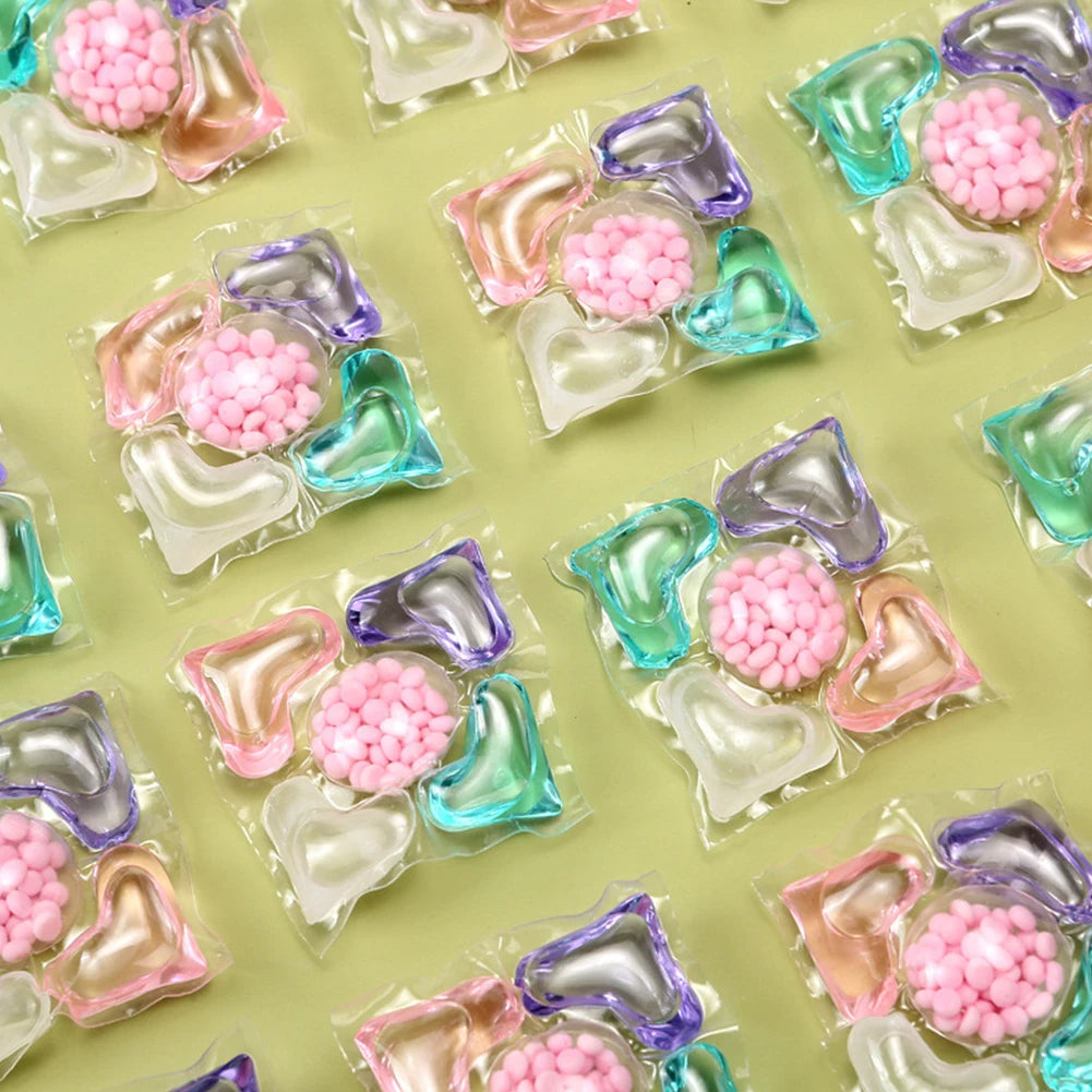 50-150Pcs 5 in 1 Beads Detergent Liquid Capsule Ball Multi-purpose Strong Detergent Laundry Cleaning Capsules for Home Dormitory