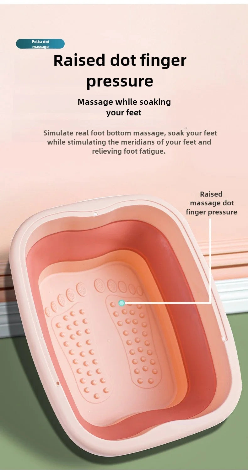 Foldable Footbath Massage Bucket Soaking Bucket Folding Basin Spa Foot Bath Bucket Household Sauna Bathtub Pedicure Bath Bathtub