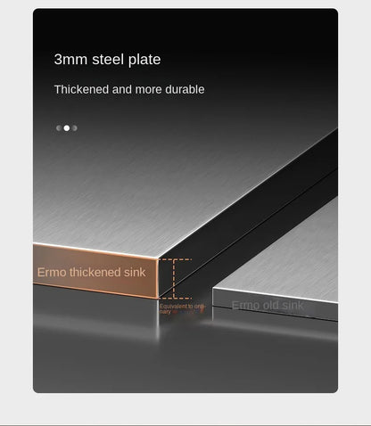 Nano 304 Stainless Steel Sink Waterfall Large Single Slot Kitchen Sink Vegetable Sink Stainless Steel Sink Household Sink