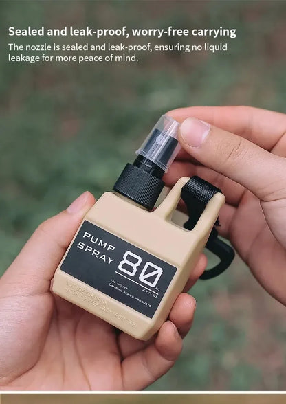 Spray Bottle Pump with Buckle, Portable, Outdoor Camping Travel Spray Bottle, Cosmetic Container, Alcohol, Perfume, Refillable
