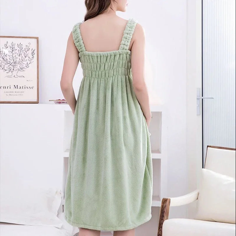 82x140cm Large Bath towels For Body coral velvet Bath Skirt  Fashion Lady Wearable Fast Drying Beach Spa Bathrobes Bath Towels