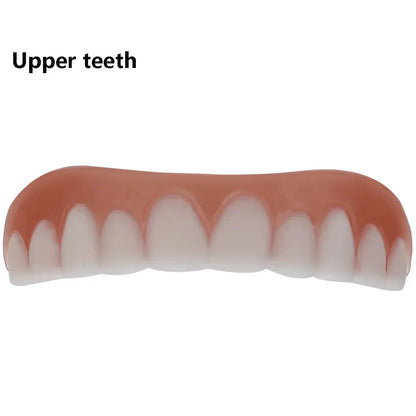 New False Teeth Silicone Upper & Lower Veneers Perfect Laugh Veneers Dentures Paste Fake Teeth Braces Comfortable Teeth