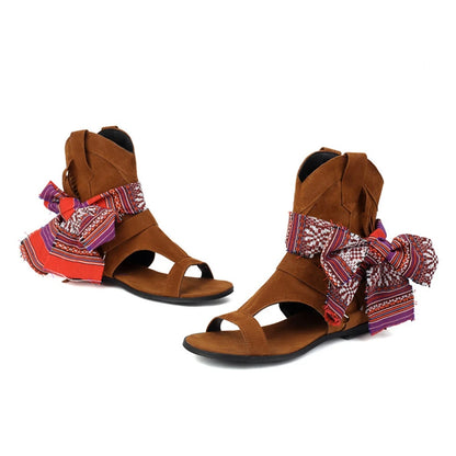 Sandalias De Mujer 2025 Summer Fashion Casual Beach Shoes Flat Women Sandals Bohemian Tassel Cool Boots Super Big Size 50 A05