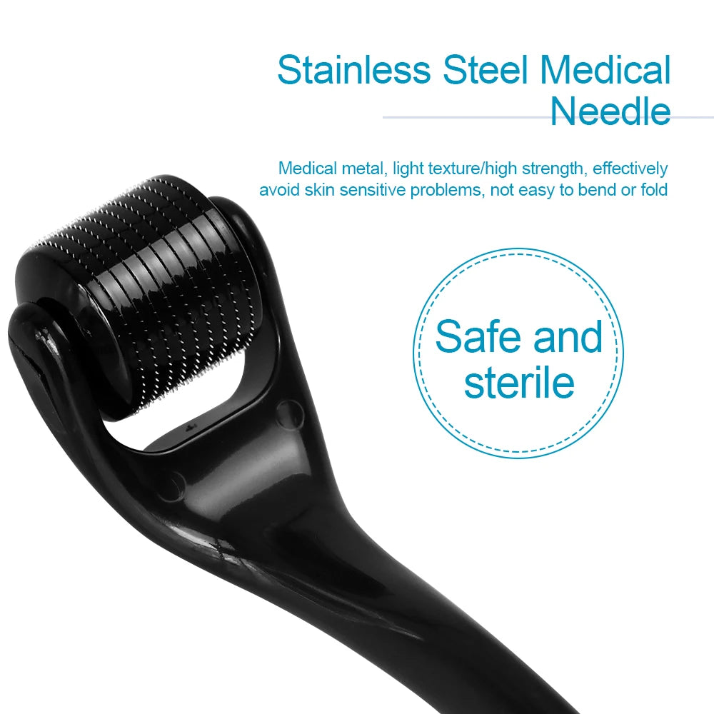 Professional 540 Needles for Facial Body Hair Growth Derma Roller for Skin Beard 0.2mm 0.25mm 0.3mm Needle Beauty Roller