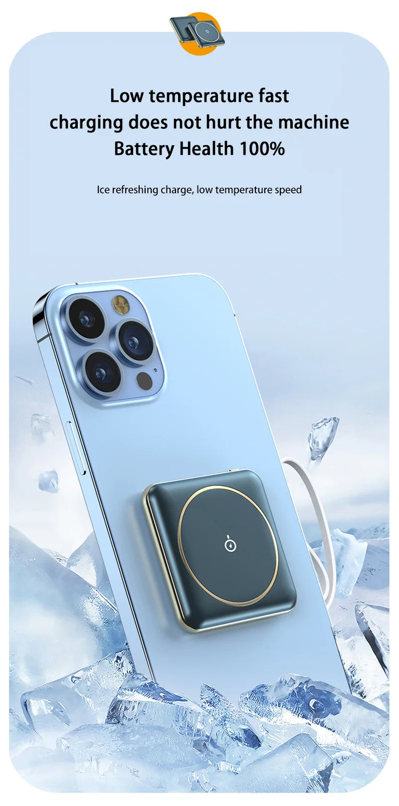 30000mAh Large Capacity Super Fast Charging YM-545 Portable Power Bank Magnetic Wireless Charging Power Bank Mobile Power Bank