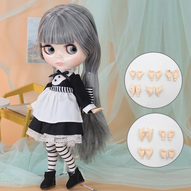 ICY DBS Blyth Doll Cute Combination Including Clothes Shoes Hand Set AB Cosplay Dressing 1/6 BJD Anime Girl OB24