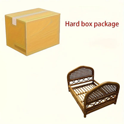 Baby Bed Newborn Photography Props Handmade Bed Baby Vintage Rattan Wooden Sofa Crib Photo Background Photo Studio Posing Props