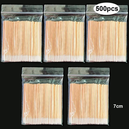 Cotton swab Disposable tattoo tip Cotton swab tip Wooden single head wooden swab small cotton swabEyeliner guard Raw cotton swab