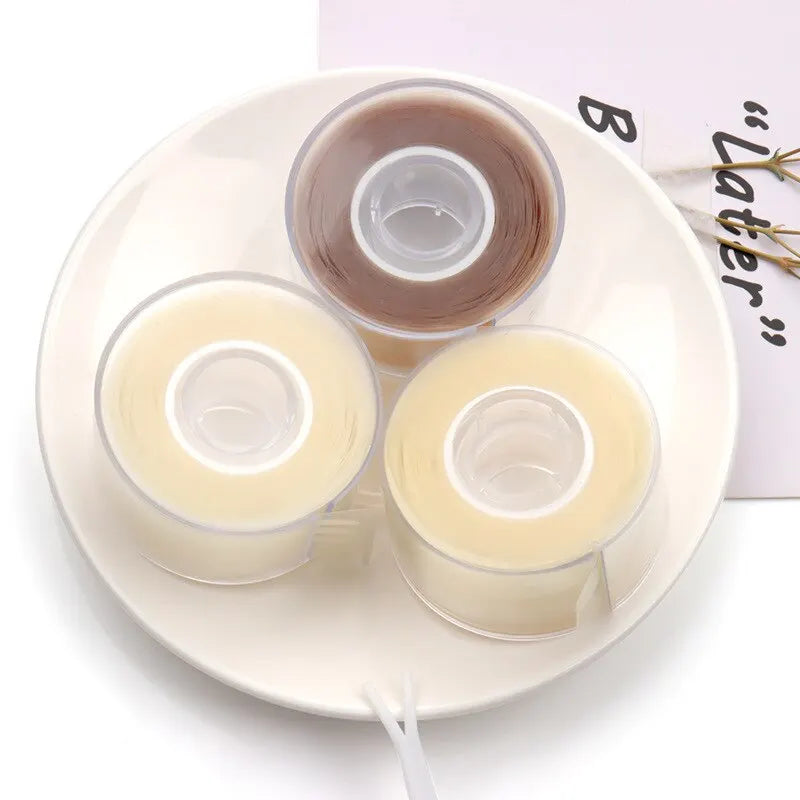 600Pcs Eyelid Tape Sticker Invisible Natural Self-adhesive Double Fold Eyelid Lace Paste Self Adhesive Clear Beige Makeup Tool