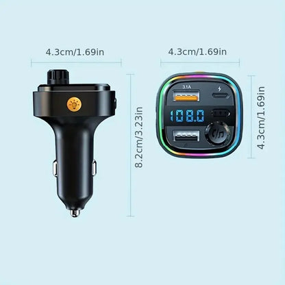 Bluetooth 5.0 FM Transmitter Handsfree Car Radio Modulator MP3 Player With 22.5W USB Super Quick Charge Adapter for Car