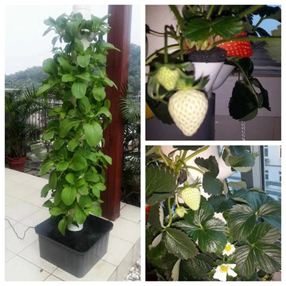 15/18/25/30 Holes Hydroponic Grow System Tower Kit Garden Planter Home Yard Water Pump Home Vertical Gardening Planter