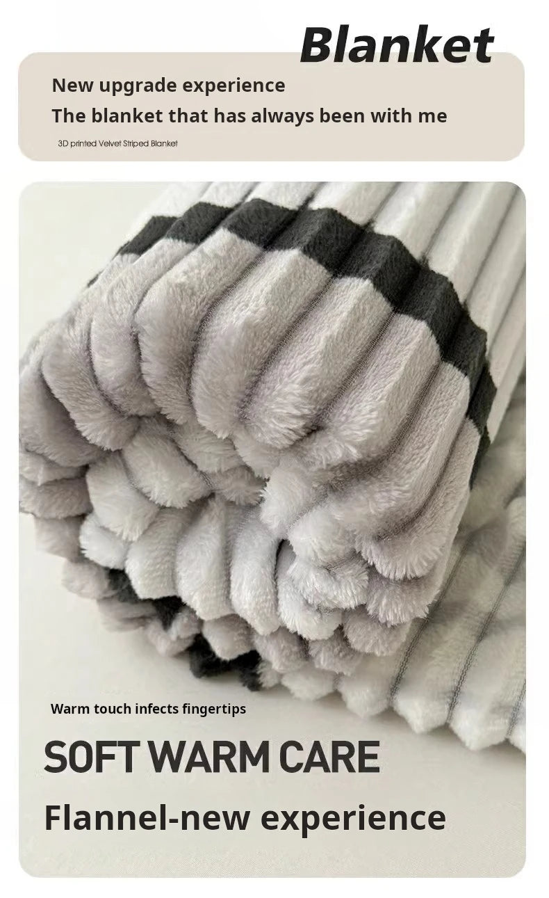 Lightweight Luxurious Warm Sleeping Plaid Milk Down Thin Blanket Multi Color Spring Summer Suitable For Sofas Bedrooms Blankets