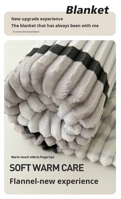 Lightweight Luxurious Warm Sleeping Plaid Milk Down Thin Blanket Multi Color Spring Summer Suitable For Sofas Bedrooms Blankets