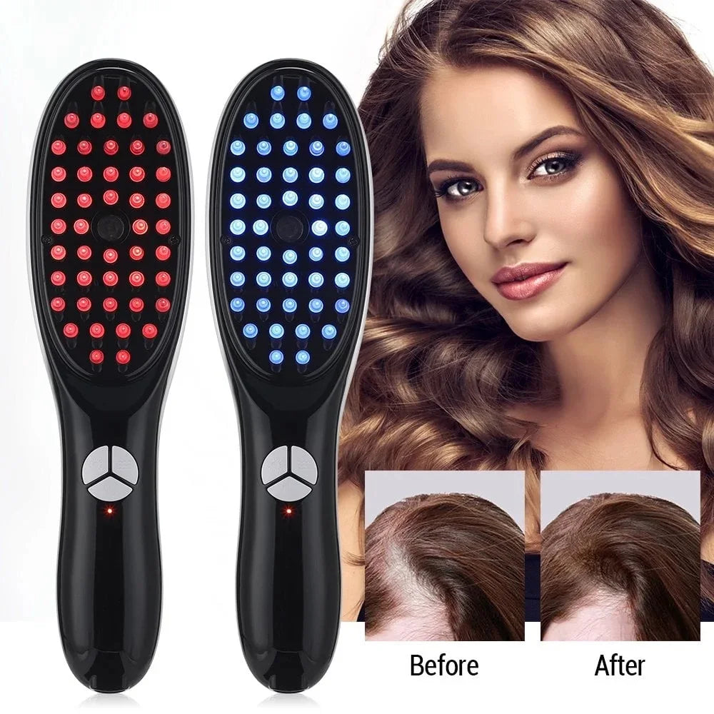 Electric Spray Massage Comb,Scalp Massager Head Meridian Massager Anti Hair Red and Blue Light Nourishing Scalp