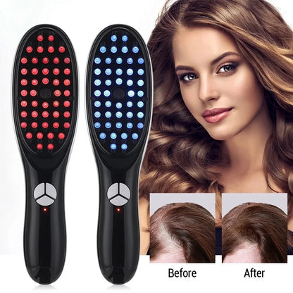 Electric Spray Massage Comb,Scalp Massager Head Meridian Massager Anti Hair Red and Blue Light Nourishing Scalp