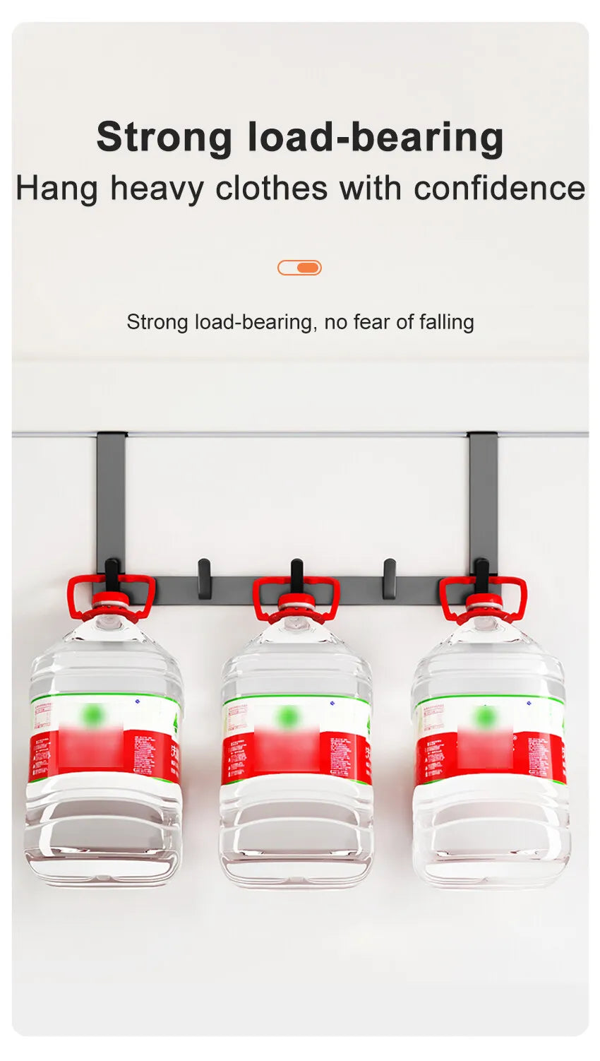 Hooks Over The Door Bathroom Organizer Rack Durable Hanging Row Hook Holder Clothes Coat Hat Towels Hanger Storage 5/6/7 Hooks