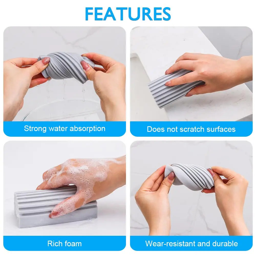 3pcs Duster for Cleaning Blinds Glass Magical Dust Cleaning Sponges Household Sponge Cleaning Brush Damp Clean Duster Sponge