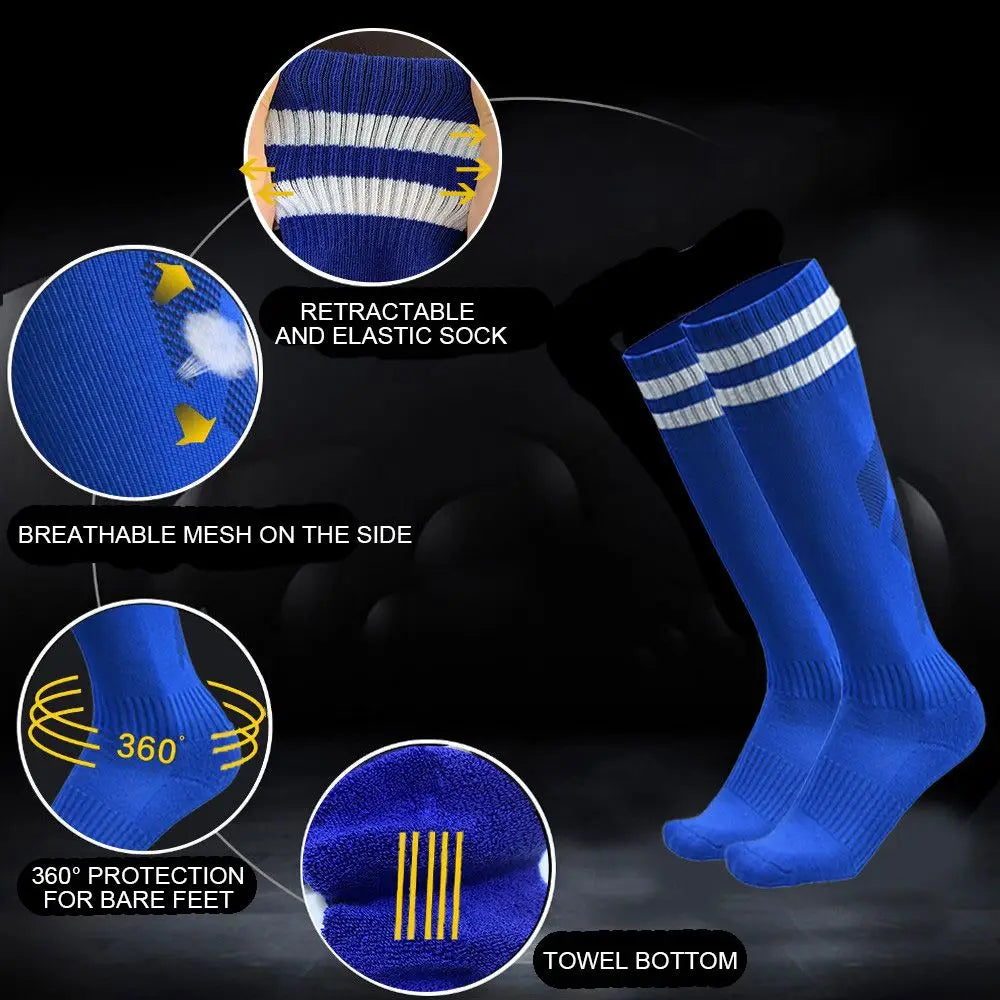 1 Pair Sports Football Socks Non-slip Grip Football Socks Children Outdoor Running Fitness Socks