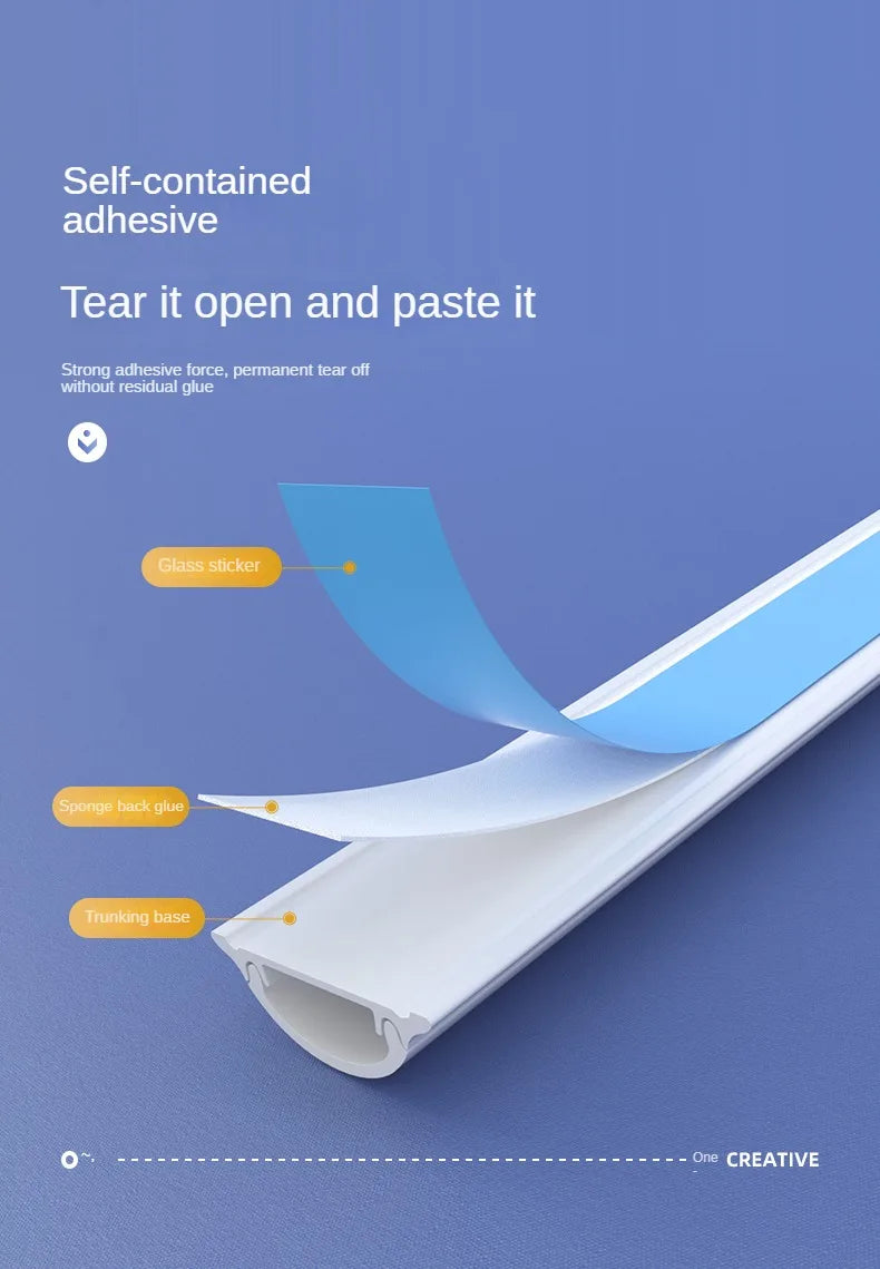 Home Office Data Line Fixed Box Finishing Storage Box Family Wall Cable Sleeve Management Organizer Protector Track Storage Box