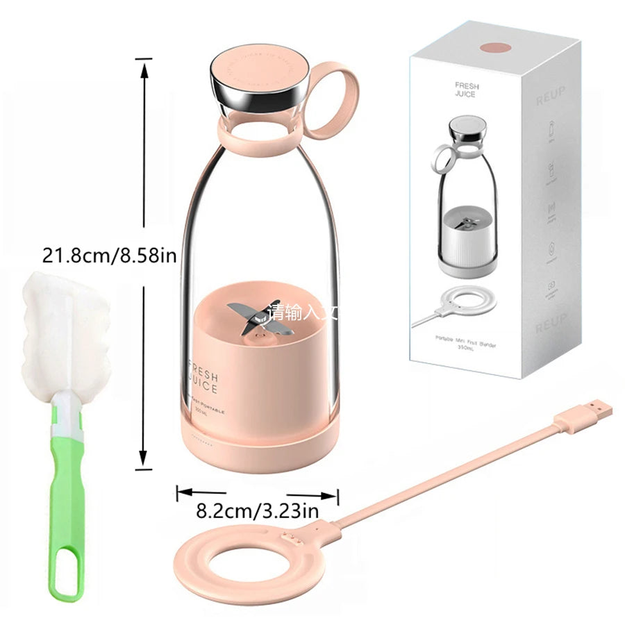 Portable Blender,Fashion Portable Blender for Shakes and Smoothies 11.8 Oz,Magnetic USB Fast Charging Mini Fresh Juice Mixer