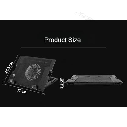Laptop Cooling Base Is Suitable for 10 Inch/17 Inch Notebook Coolers with Adjustable Lifting and Strong Wind Power