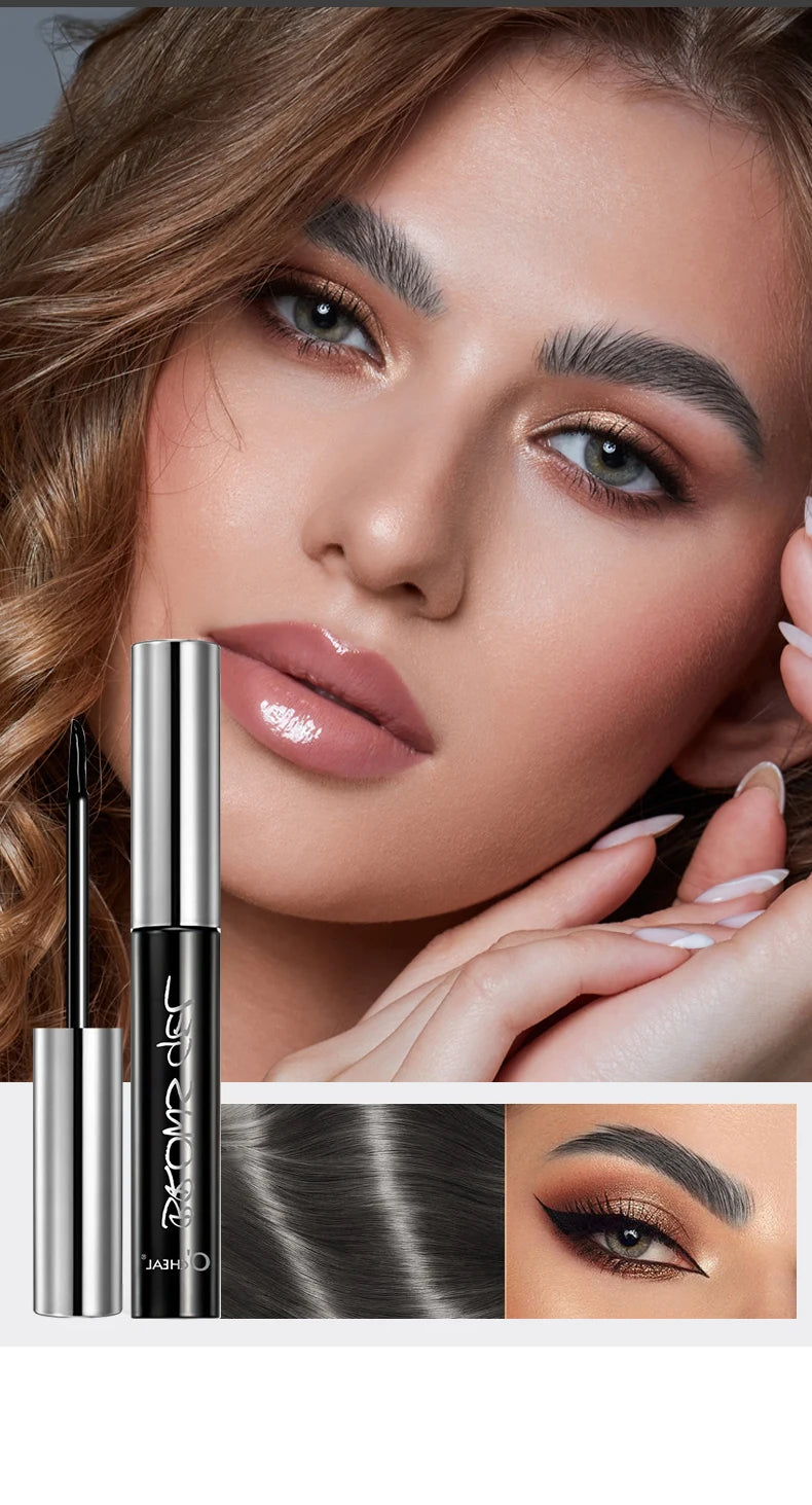 Ocheal Easy Peel Off Eyebrow Gel Tattoo Tint Semi-Permanent Eyebrow Gel Waterproof Long-Lasting Black Brown 3D Mascara Serums