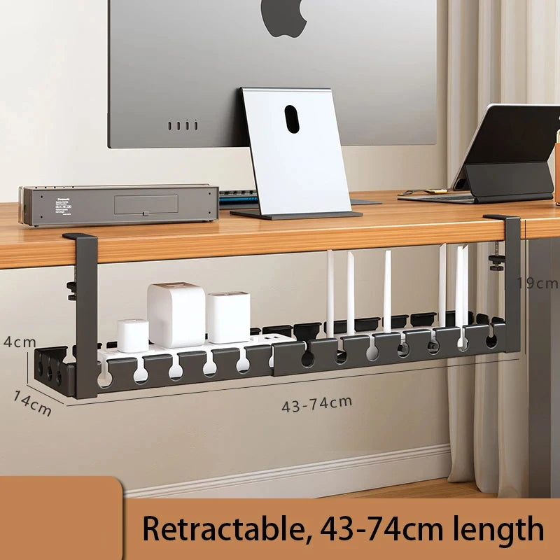 Desk Cable Management Tray,Wire Management, Cable Tray with Clamp for Wire Organizers,Computer Cord Rack for Office,Home