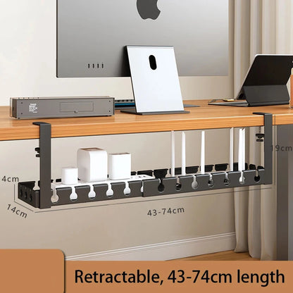 Desk Cable Management Tray,Wire Management, Cable Tray with Clamp for Wire Organizers,Computer Cord Rack for Office,Home