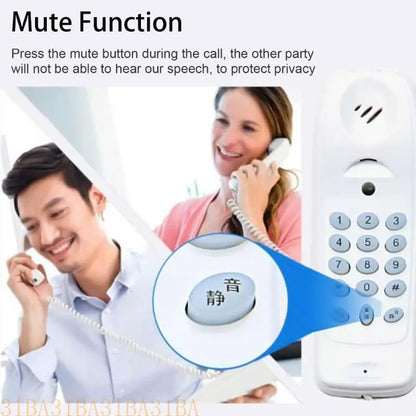 Corded Phone Relephone Fixed Landline Phones for Seniors Desk/Wall Mountable Telephone Home Offices Widely Used