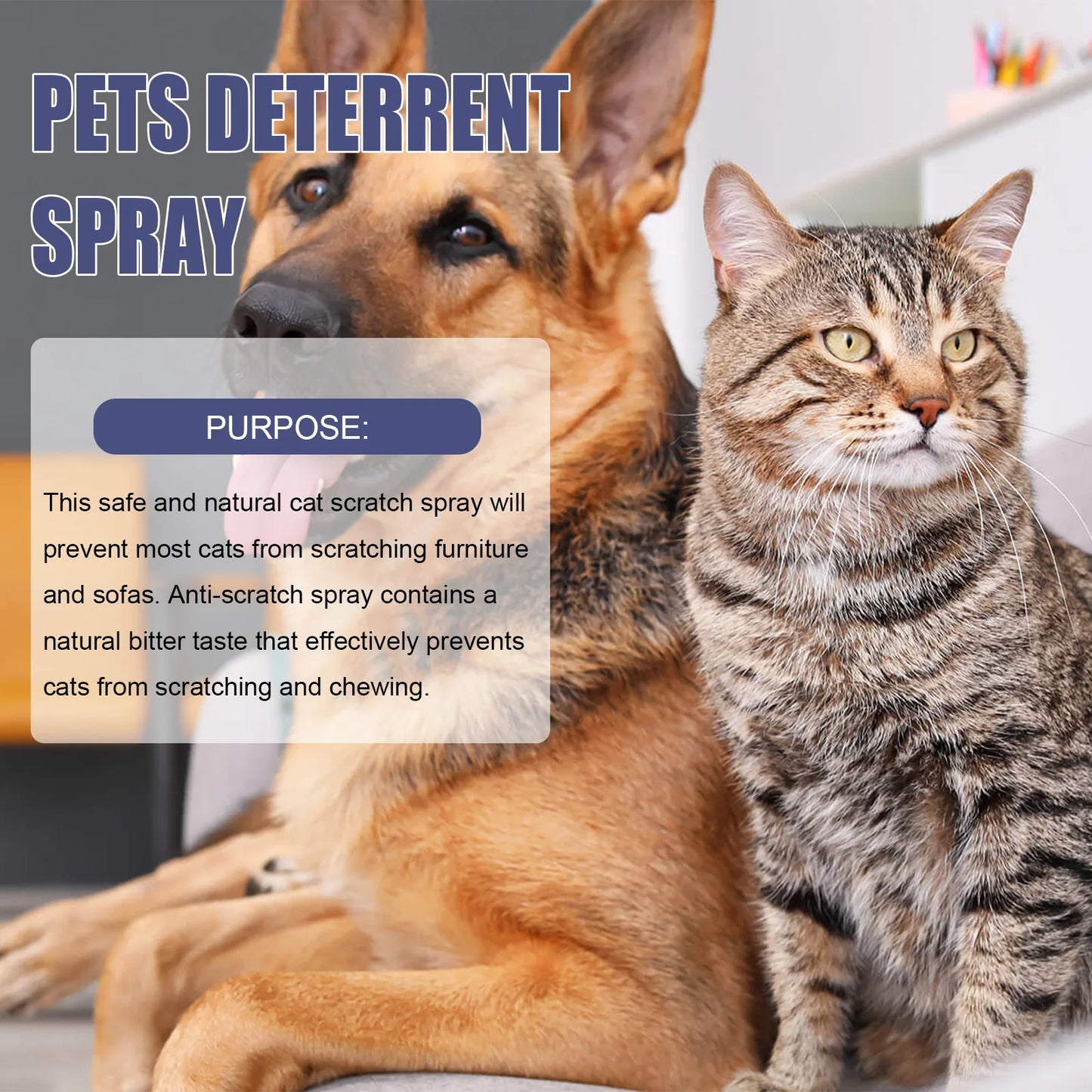 Pet Anti scratch Spray Cat spray Scratch Deterrent Restricted Area Repel Cats Dogs Scratching Door Sofa Anti scratch Furniture