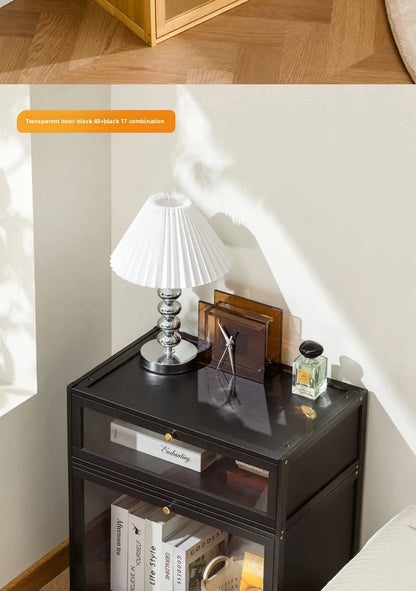 Solid wood bedside table locker small simple bedroom home 2025 new bedside shelf cabinet