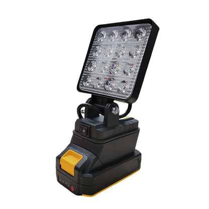 Led Light For Dewalt 18V Battery Portable Spotlight Cordless Outdoor Work Fishing Handheld Emergency ToolLight No Battery No USB