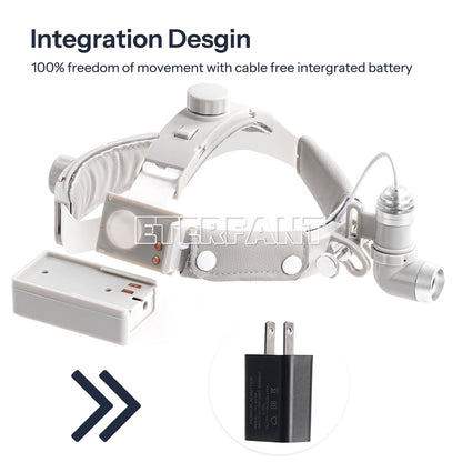 ETERFANT 10W LED Dental Medical Headband Head Light Good Light Spot ENT Specific Headlamp Ajustable