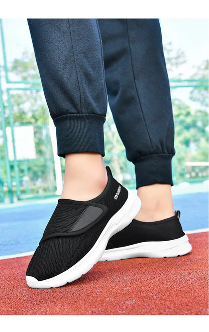 Diabetic Shoes for Men Wide Width Walking Shoes Slip-On Orthopedic Shoes for Swollen Feet Foot Pain Relief Cushion Sneakers