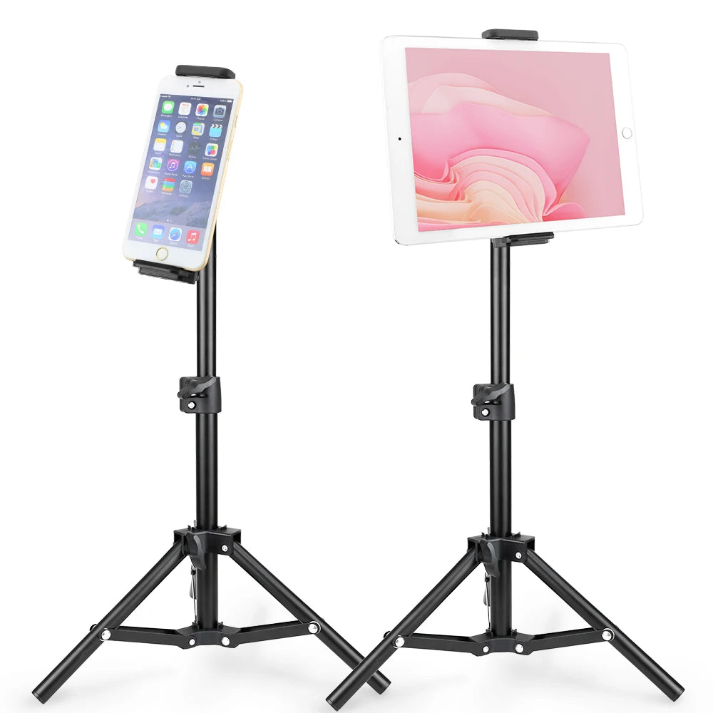 50/150/200cm Tripod for Tablet and Phone Aluminum Tripode Tablet Floor Ipad Tripod Stand with Smartphone & Tablet Holder Mount
