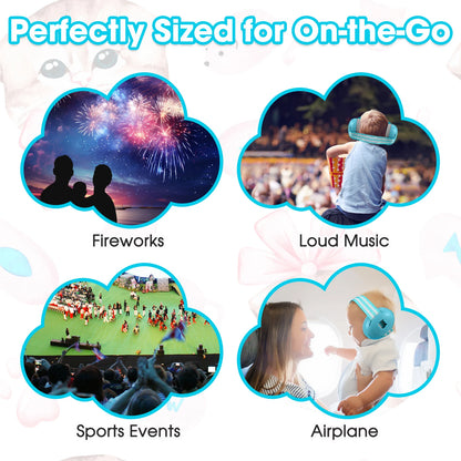 Baby Noise Cancelling Headphones Ear Protection Earmuffs For Infants with Elastic Headband Airplane Travel Baby Accessories