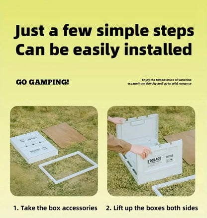 Folding Organizers Box Camping Storage Box Trunk Organizer Camping Picnic Camping Box Folding Outdoor Stool Organizers Storage