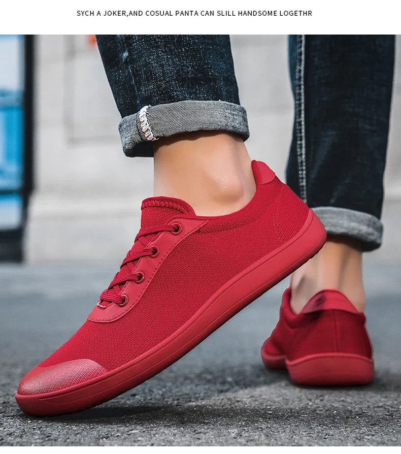 Sneakers for Men New Wide Barefoot Sneaker Fashion Flats Soft Zero Drop Sole Wider Toe Light Weight Fashion Shoes Plus Size