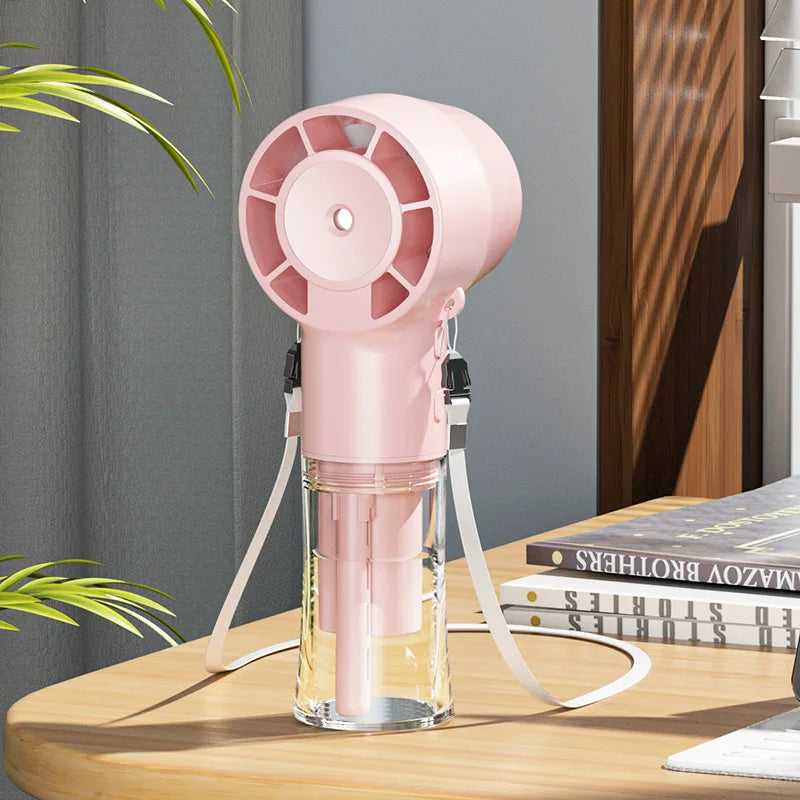 Mini Handheld Fan Portable Misting Fans Adjustable Handheld Fan for Commuters Water Humidifier Cooling Gadget