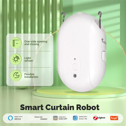 A69etuya Zigbee Smart Electric Curtain Robot Timing Auto Opener Closer Light Sensor App Remote Control