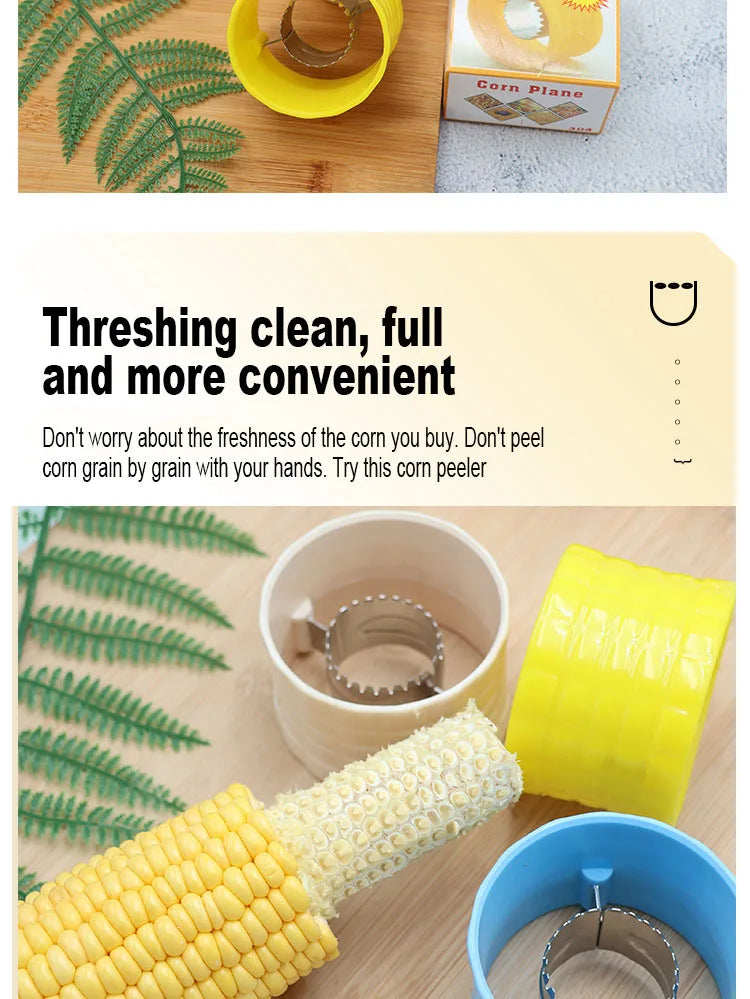 Stainless Steel Corn Thresher Fruit Vegetable Tools Easy Peeling Corn Thresher Peeler Corn Cob Remover Kitchen Accessories