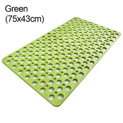 Slip Anti Mould Rubber Anti Slip Bath Mat with Drain Holes Machine Washable Antibacterial Resistant Shower Mat for Shower or Tub