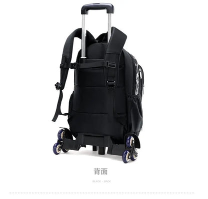 School Rolling Backpacks School bags for Boys Trolley bag with Wheels Waterproof Orthopedic School Bag Student Wheeled Backpack