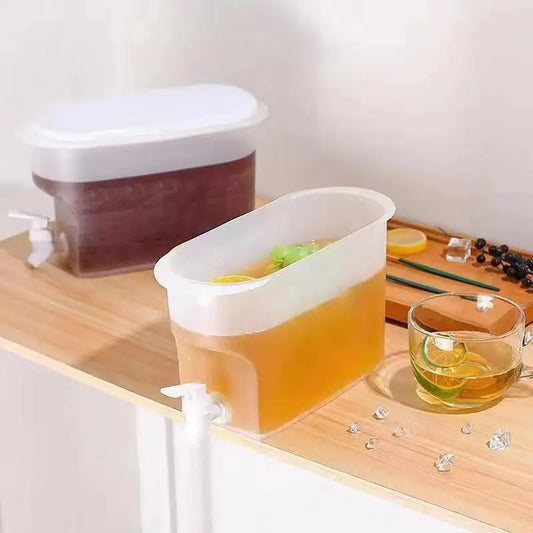 ﻿ Fridge Drink Dispenser 3.5L Large Capacity Cold Water Kettle with Faucet Iced Beverage Dispenser Refrigerator With faucet
