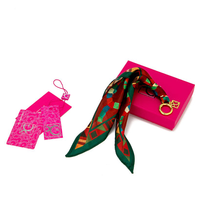 PG Women's Silk Scarf Accessories Temperament Pendant Luggage Accessories Fashionable Street Multi-style Luggage Accessories