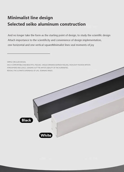 Modern LED Strip Light Long One Lamp Bright Installation For Living Room Aisle Balcony Entrance Hallway Corridor Office Lighting