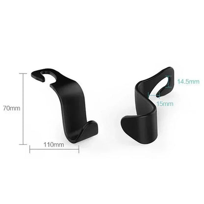 2pcs Headrest Mount Storage Car Seat Back Hooks Hangers Universal Hooks